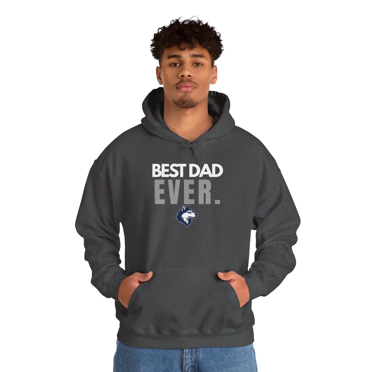 Huskies Dad BoldMark Hoodie