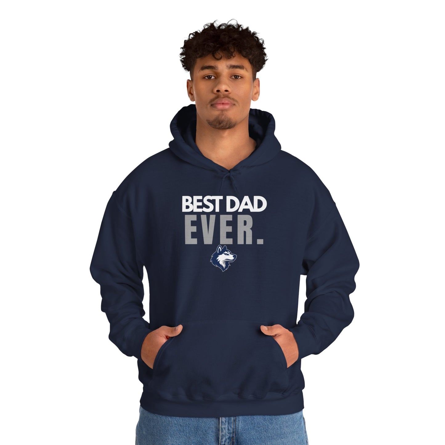 Huskies Dad BoldMark Hoodie