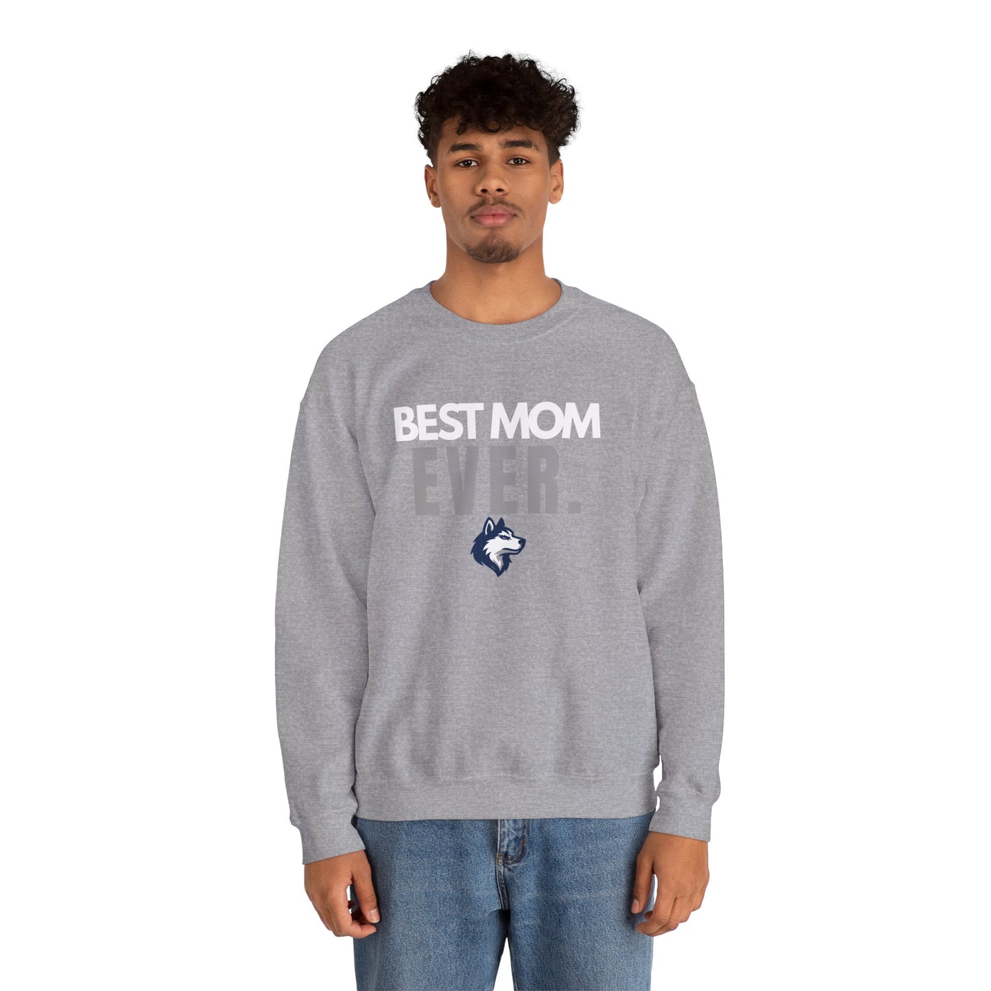 Huskies Mom BoldMark Crewneck