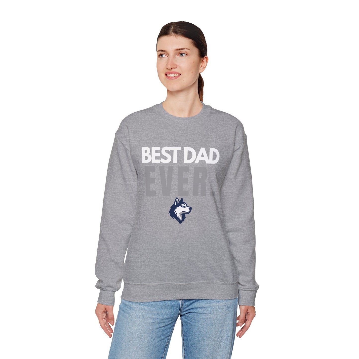 Huskies Dad BoldMark Crewneck