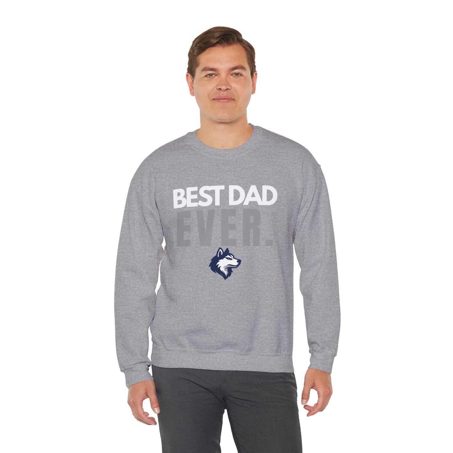 Huskies Dad BoldMark Crewneck