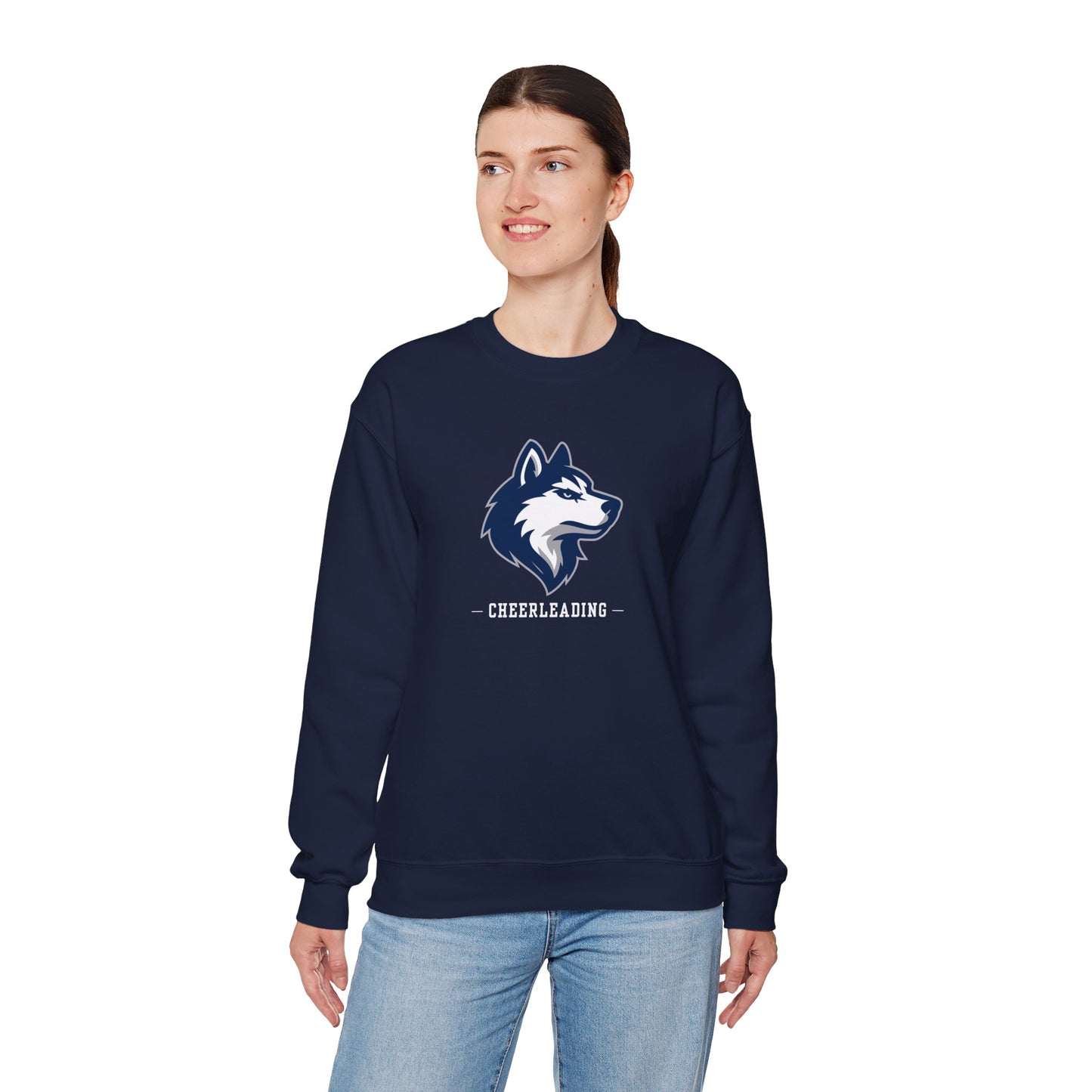 Huskies Cheerleading CrestLine Crewneck