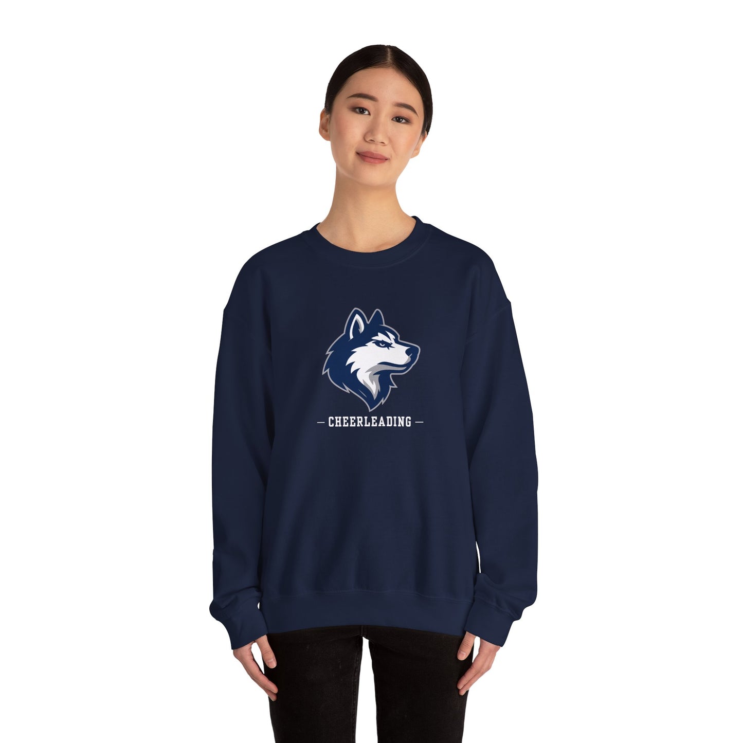 Huskies Cheerleading CrestLine Crewneck