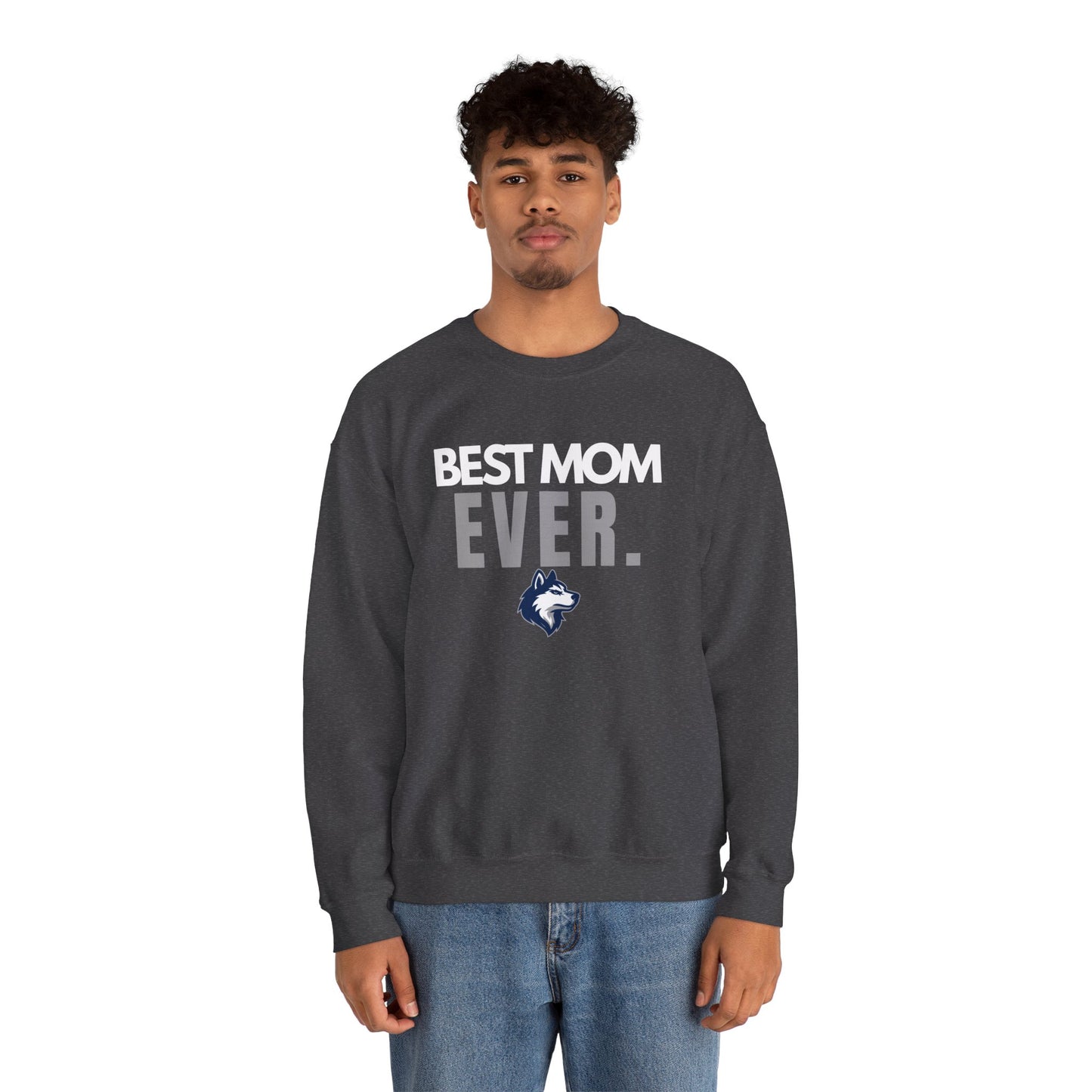 Huskies Mom BoldMark Crewneck