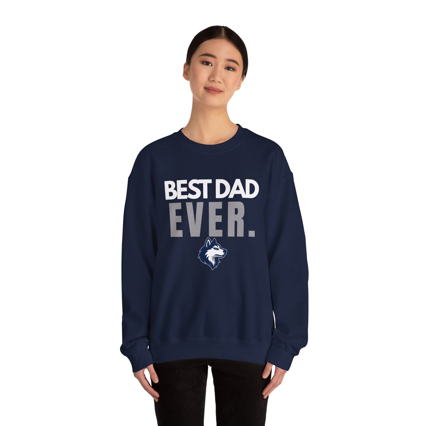 Huskies Dad BoldMark Crewneck