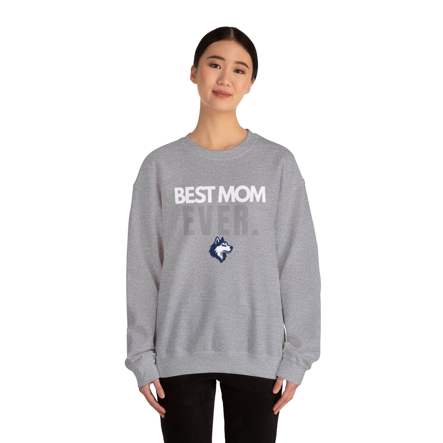 Huskies Mom BoldMark Crewneck