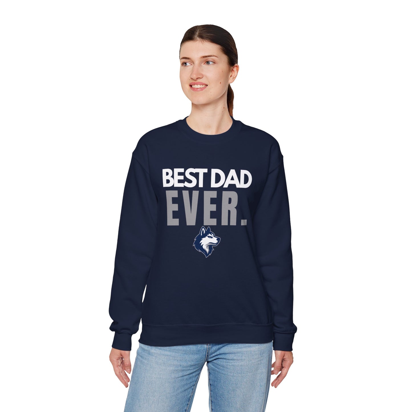 Huskies Dad BoldMark Crewneck