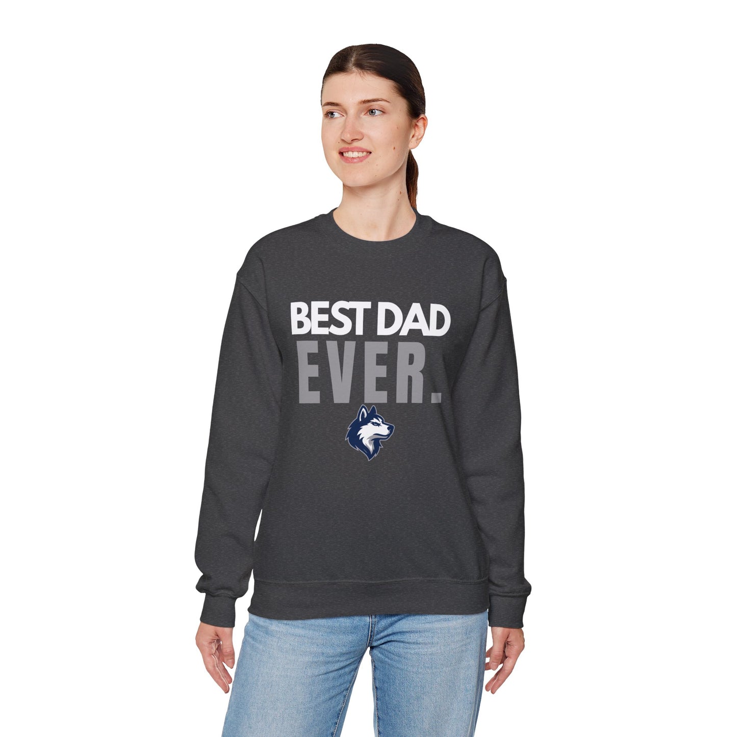 Huskies Dad BoldMark Crewneck