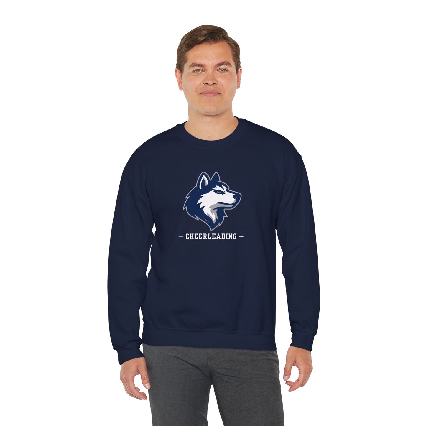 Huskies Cheerleading CrestLine Crewneck