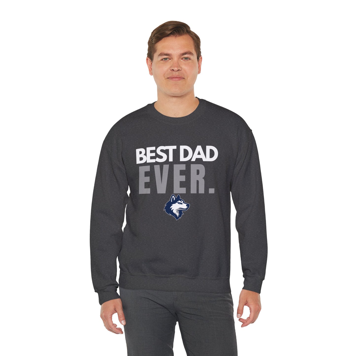 Huskies Dad BoldMark Crewneck