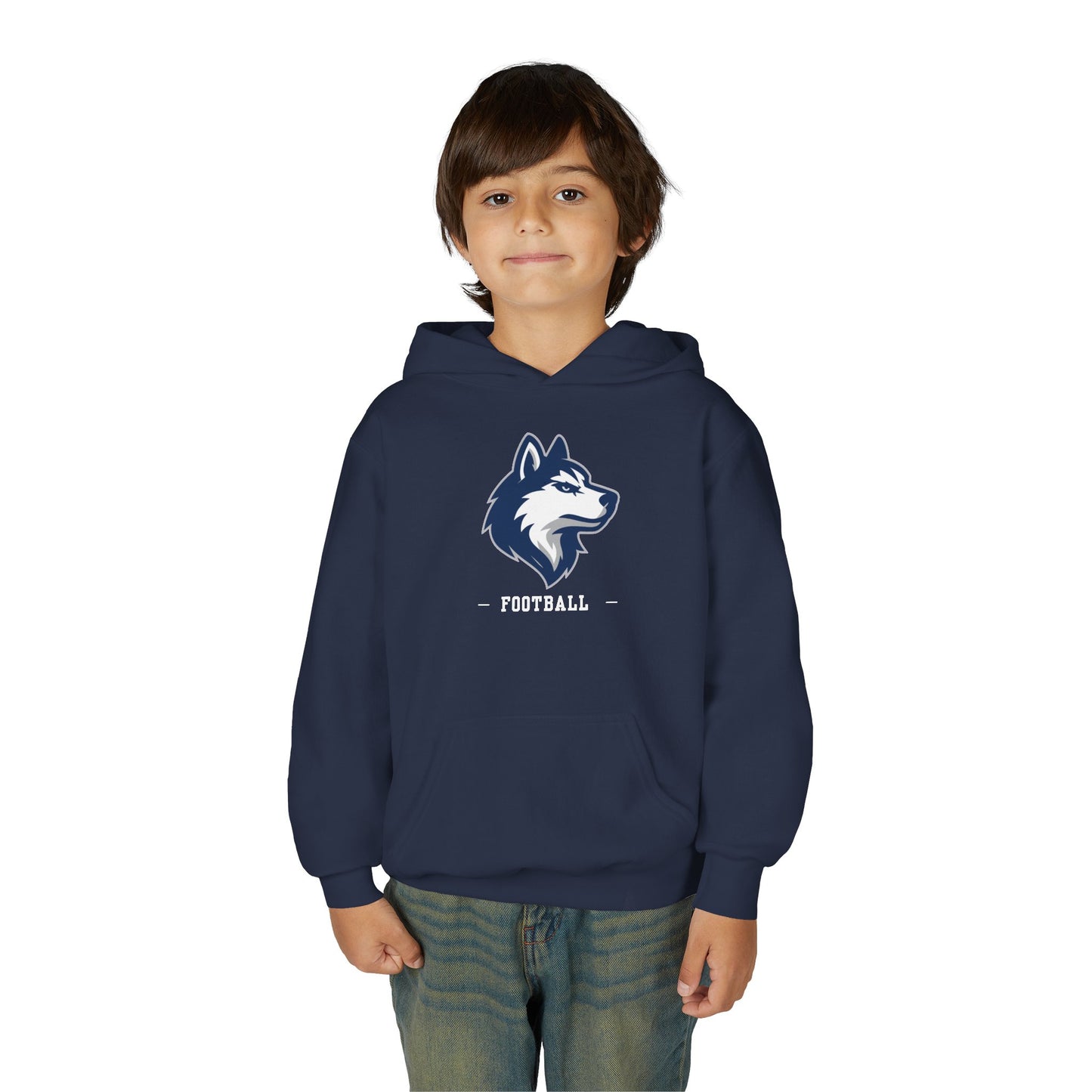 Huskies Football CrestLine Youth Hoodie