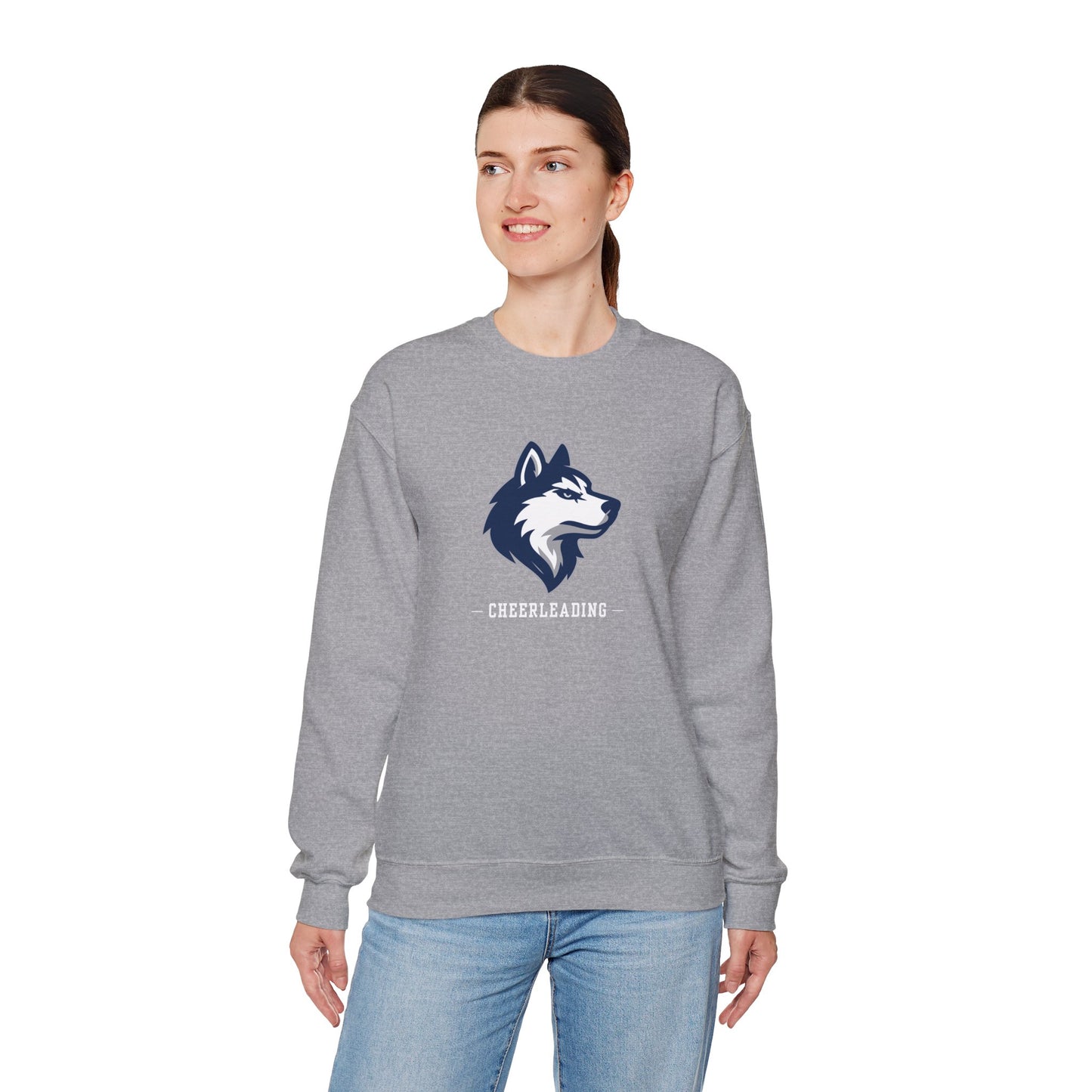 Huskies Cheerleading CrestLine Crewneck