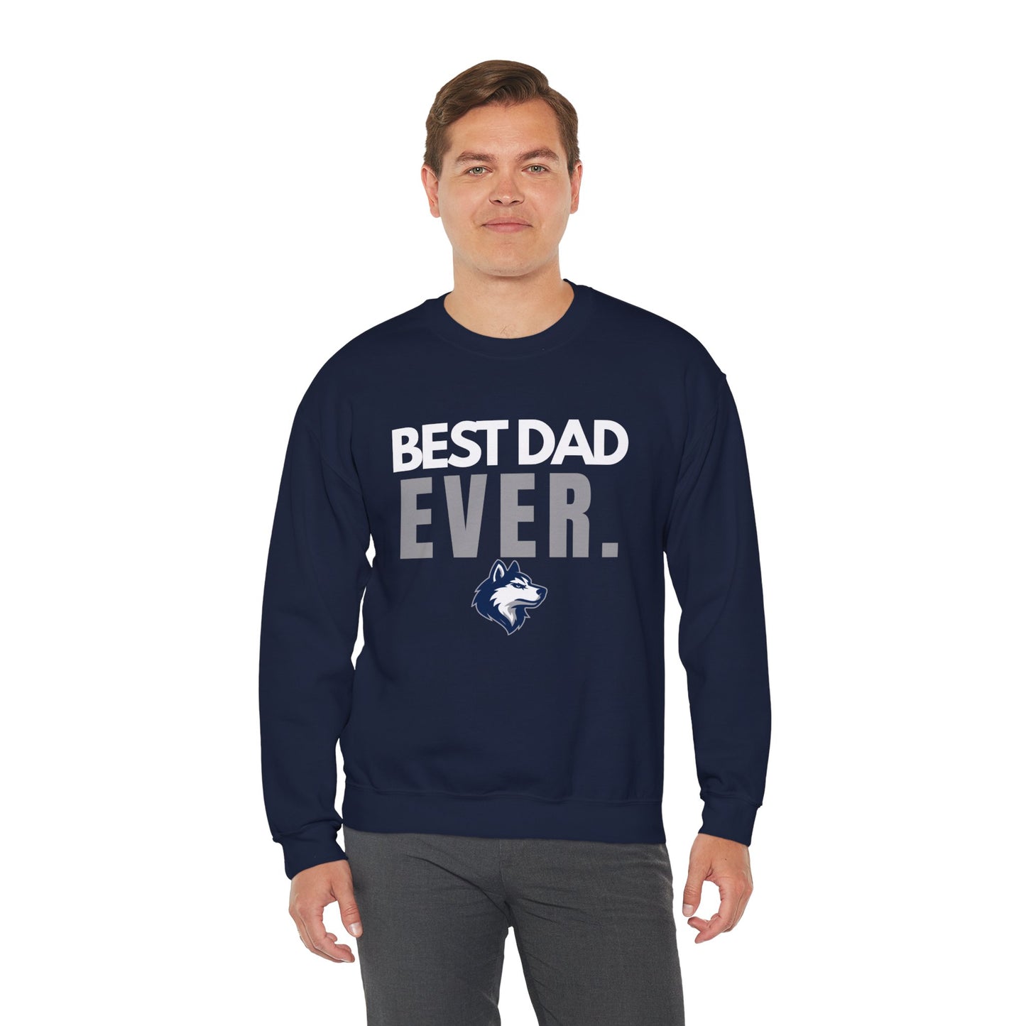 Huskies Dad BoldMark Crewneck