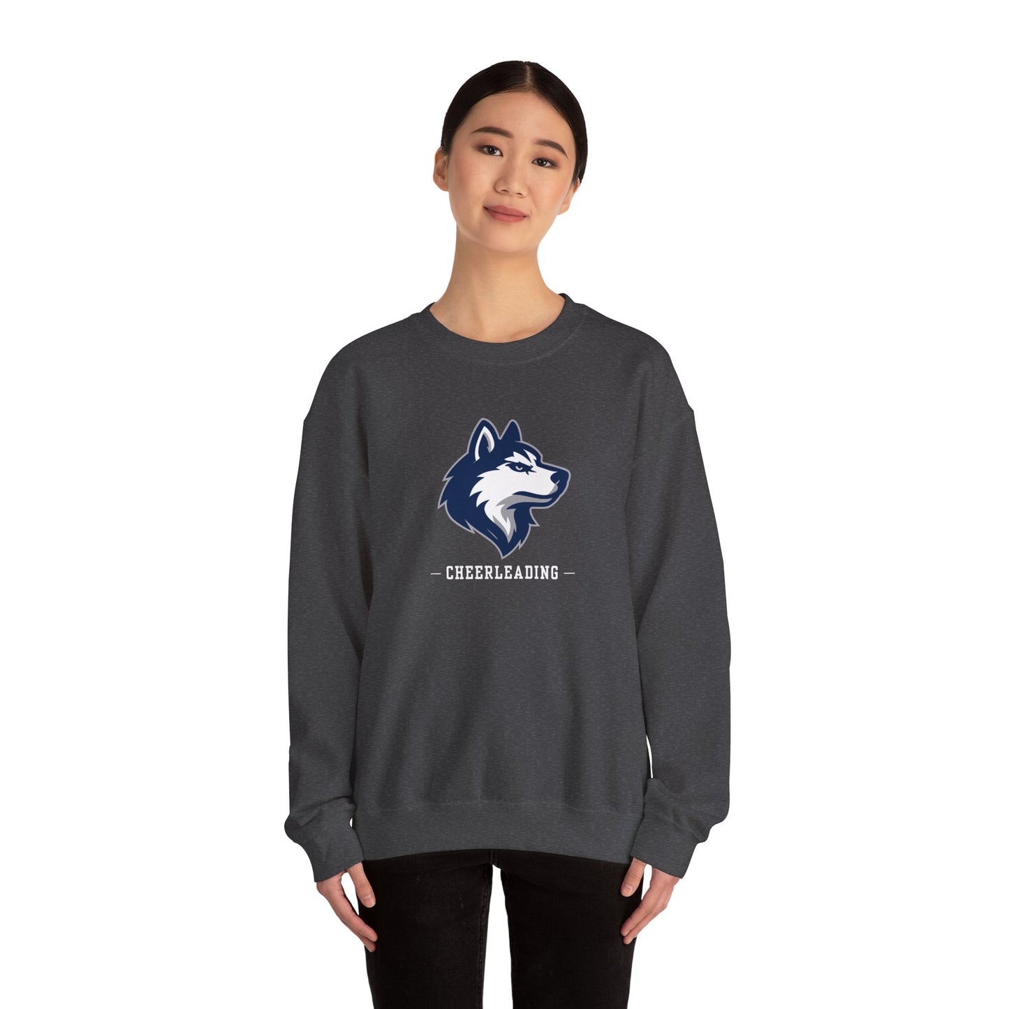 Huskies Cheerleading CrestLine Crewneck