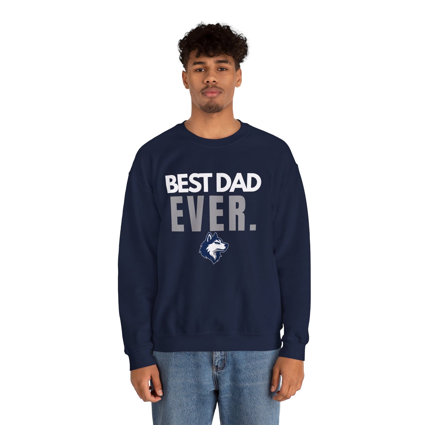 Huskies Dad BoldMark Crewneck