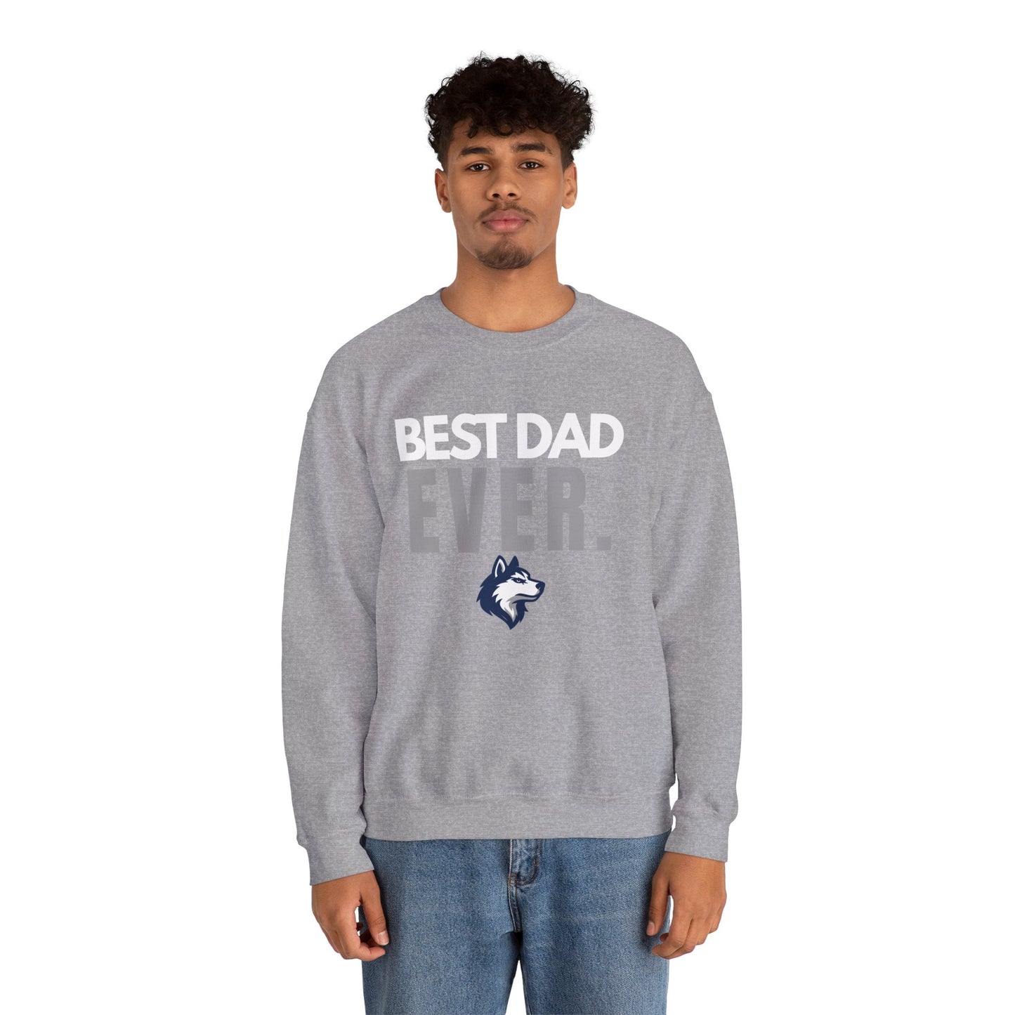 Huskies Dad BoldMark Crewneck