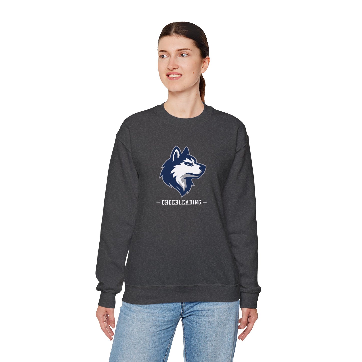Huskies Cheerleading CrestLine Crewneck