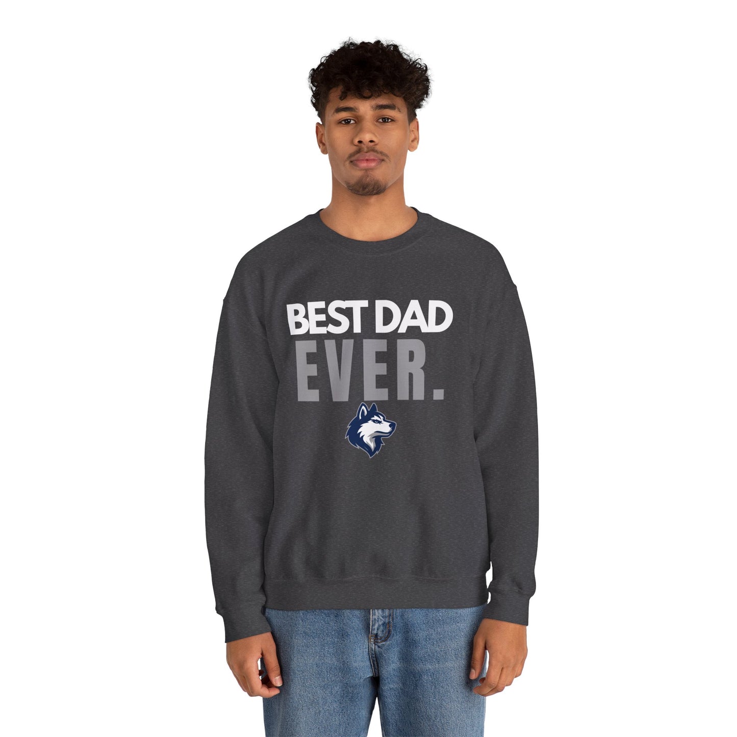 Huskies Dad BoldMark Crewneck